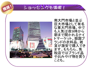 オプショナルツアー・ソウルショッピングを満喫