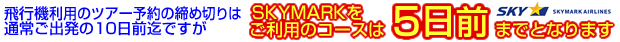 ��s�@���p�̃c�A�[�̗\��̒��؂͒ʏ킲�o����10���O�܂łł����X�J�C�}�[�N�������p�̃R�[�X��5���O�܂łƂȂ�܂�