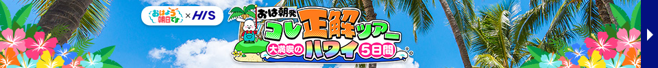おは朝発！コレ正解ツアー大満喫のハワイ5日間