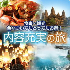 食事・観光、色々ついてもとってもお得！内容充実の旅