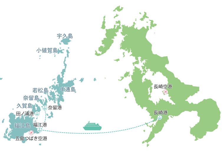 五島列島地図（イメージ）