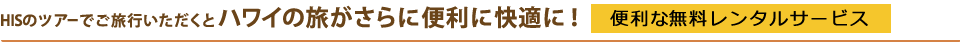 ハワイの旅がさらに便利に快適に！