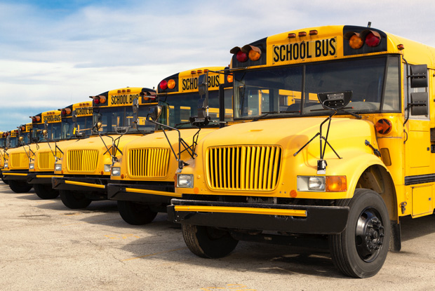 黄色いアメリカのスクールバス