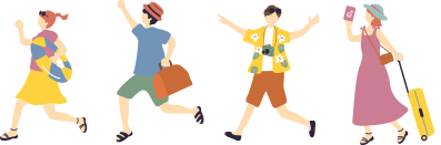 旅行している人たち（イメージ）