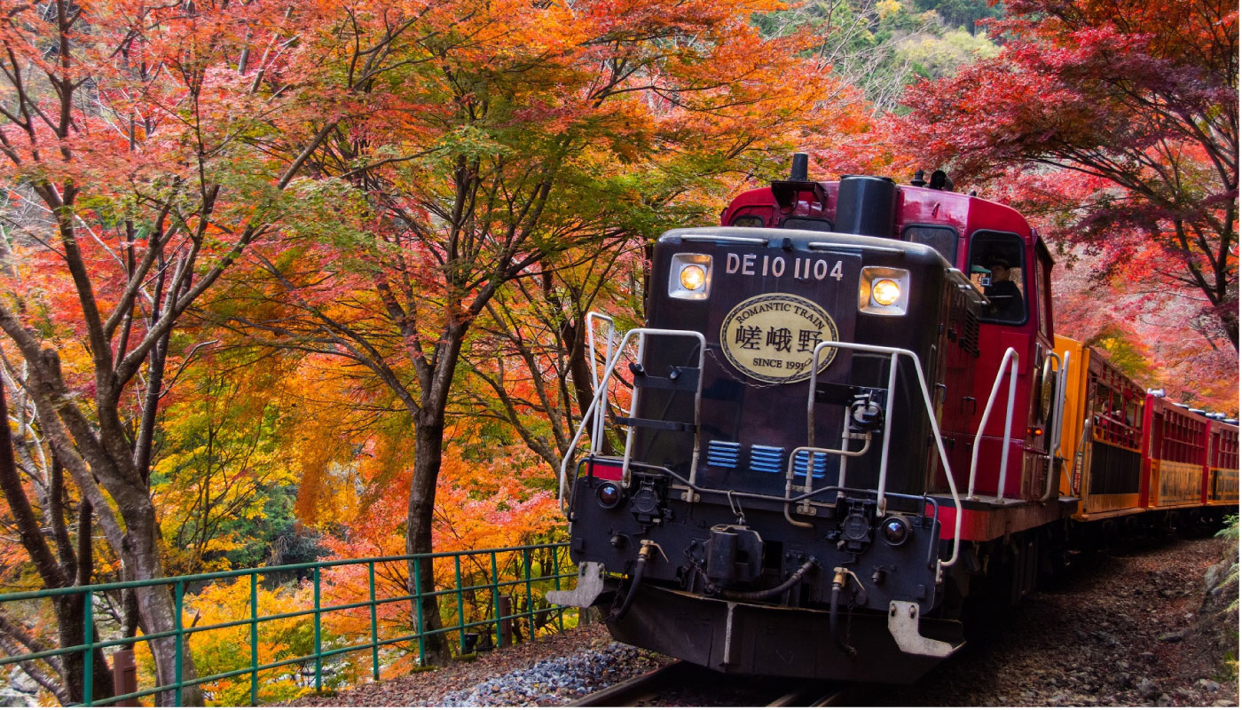 Kyoto Sagano Romantic Train in Arashiyama Bus Tour