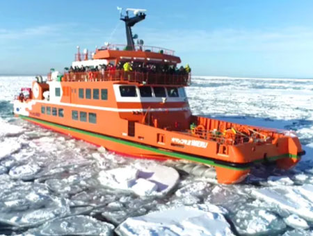 NEW Icebreakers GARINKO GO Ⅲ CRUISE and SOUNKYO ICE FALL FESTIVAL