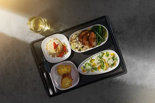 プレミアムエコノミークラス機内食（イメージ）