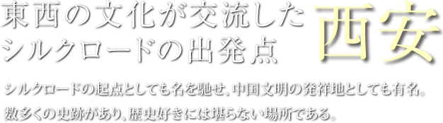 東西の文化が交流したシルクロードの出発点西安