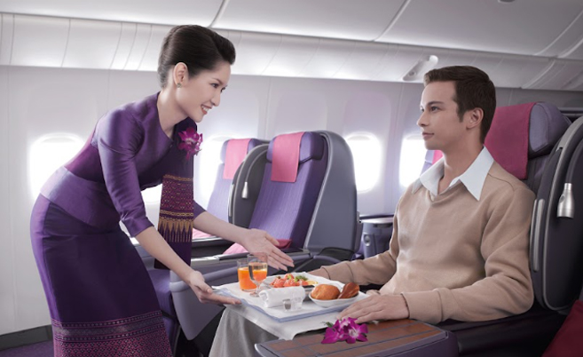 タイ国際航空ビジネスクラス シート一例