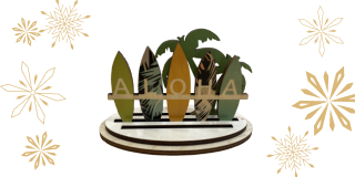 【Coco Nene】
                       LG Aloha Surfboards+2 Palm Tree+Mini Tripple Base