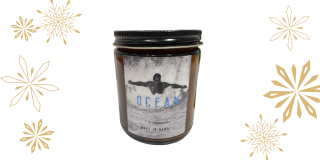 【Duke Kahanamoku x Jules & Gem】7oz Glass Candle Jar - Duke Swimming