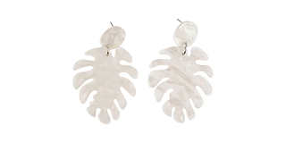 【SoHa Living×Lilikoi & Co.'s】Large Monstera スタッドピアス	