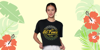 【Hawaii's Finest】WOMEN'S RETRO CIRCLE CAMO TOP