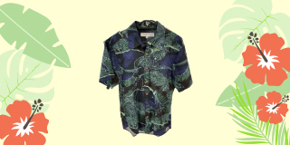 【DAVID SHEPARD HAWAII】カマプアア ブルー アロハシャツ