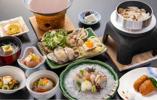 安芸グランドホテル 夕食一例