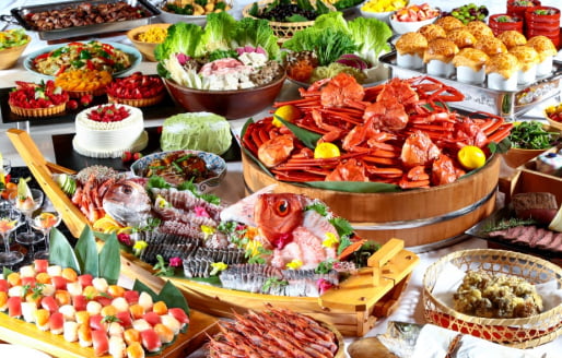 松乃湯 夕食バイキング一例