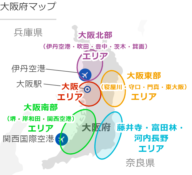 大阪の地図