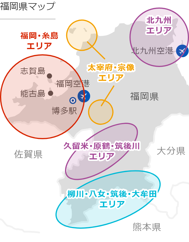 福岡の地図
