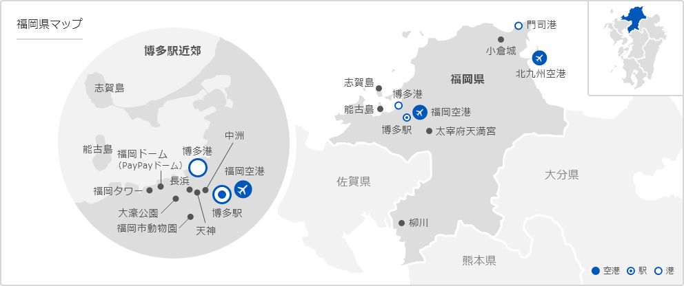 福岡の地図