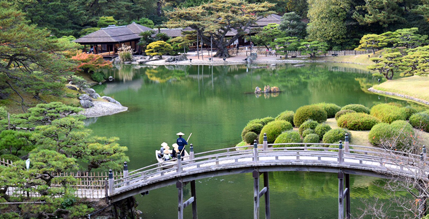飛来峰から見た南湖（イメージ） 