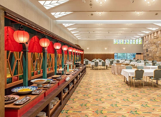 朝食ビュッフェ会場