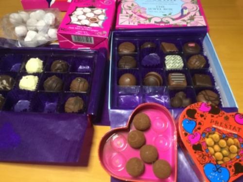 チョコレート全部届きました。 チョコレート全部届きました。