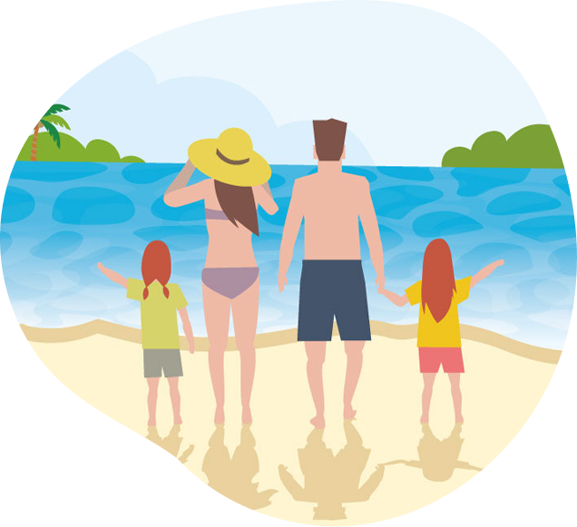 イラスト ハワイ