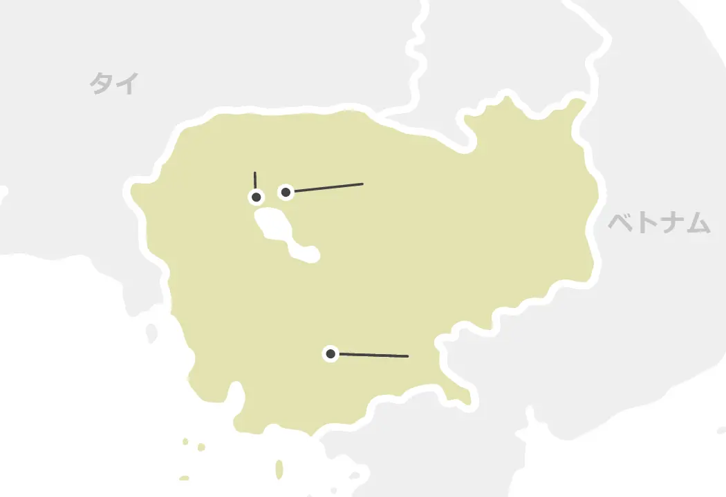 カンボジアのマップ