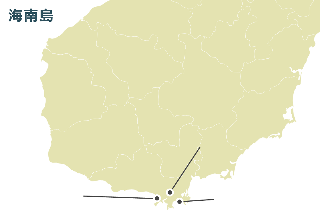 海南島のマップ