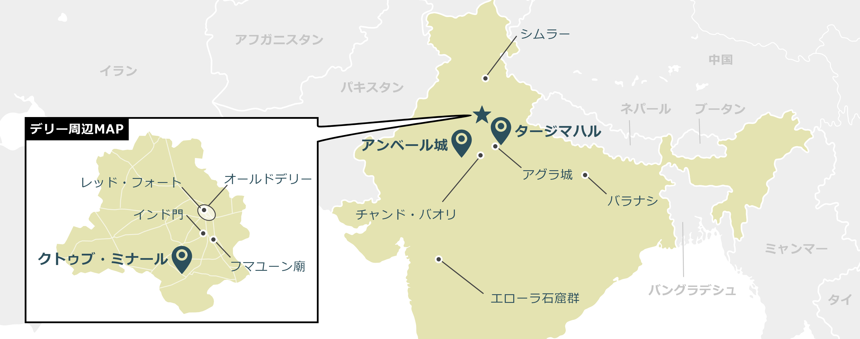 インドのマップ