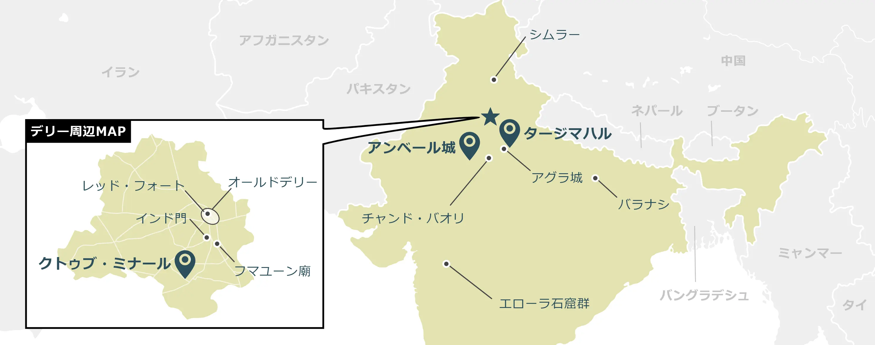 インドのマップ