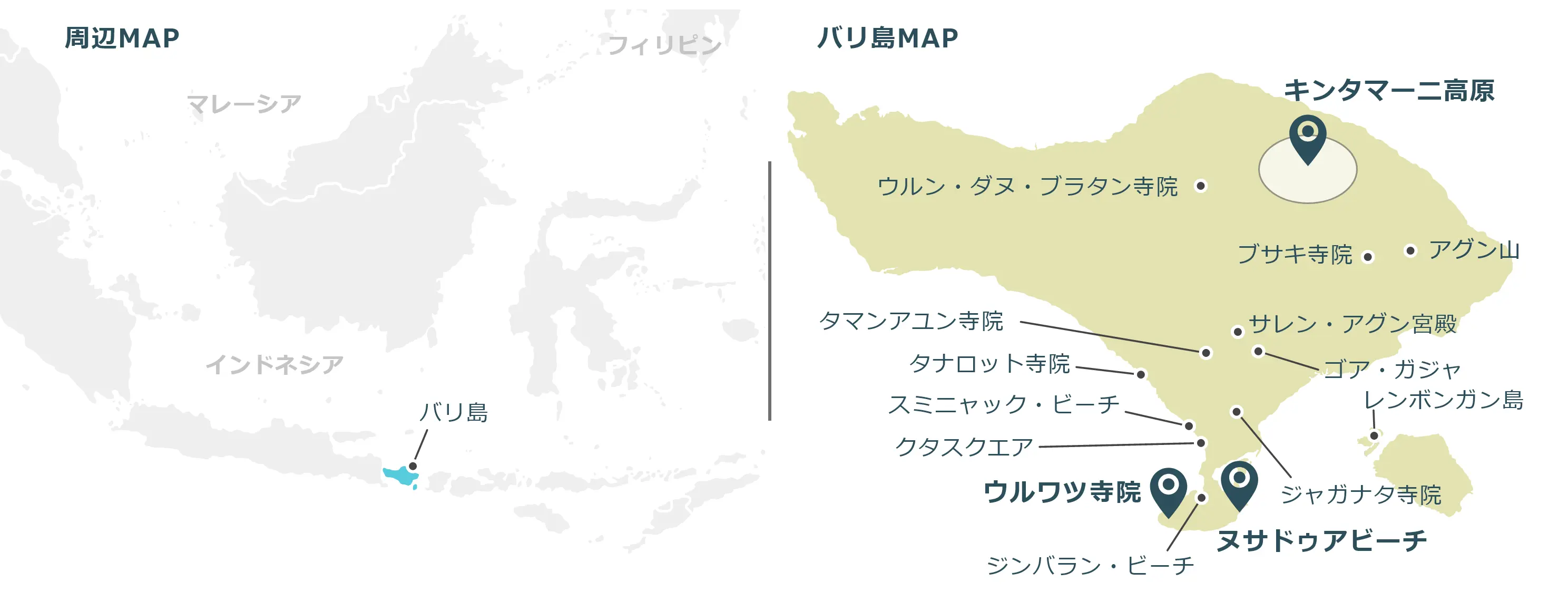 バリ島のマップ