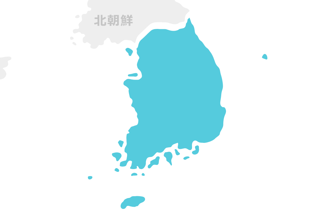 韓国のマップ