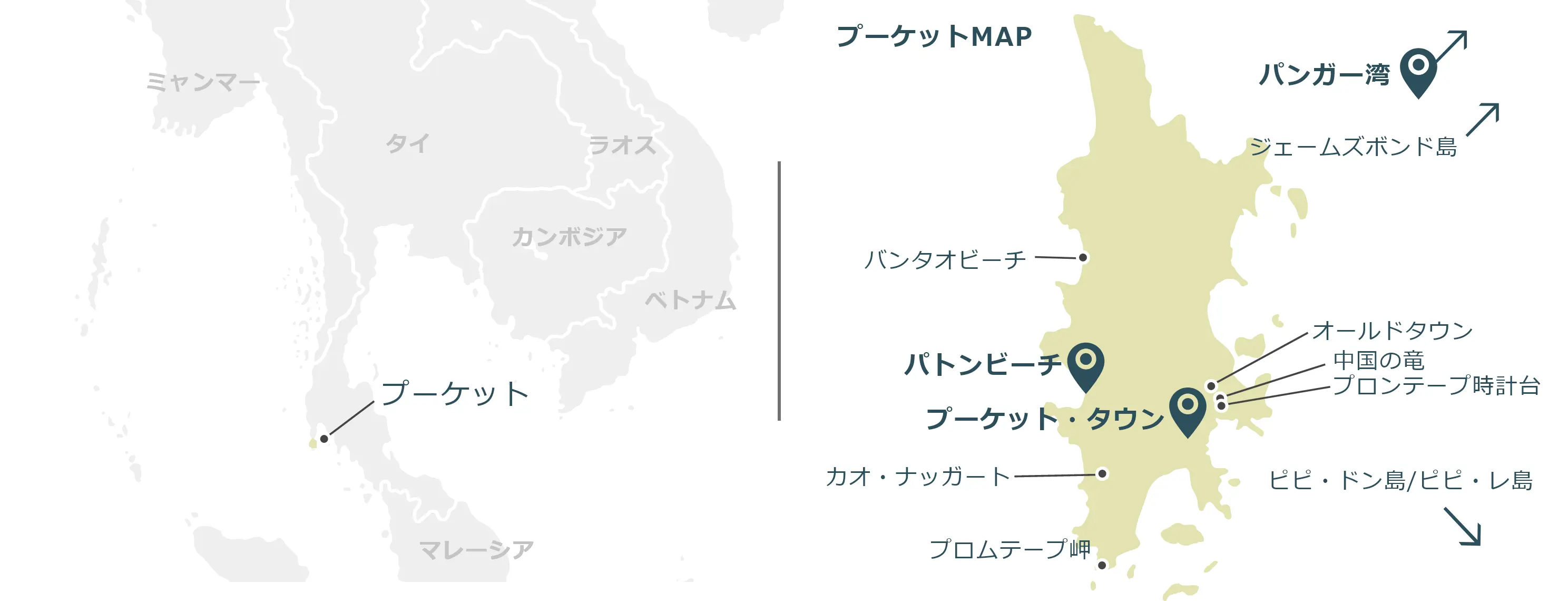 プーケットのマップ