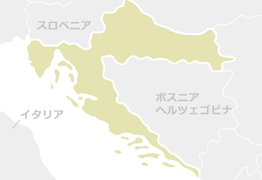 クロアチアのマップ