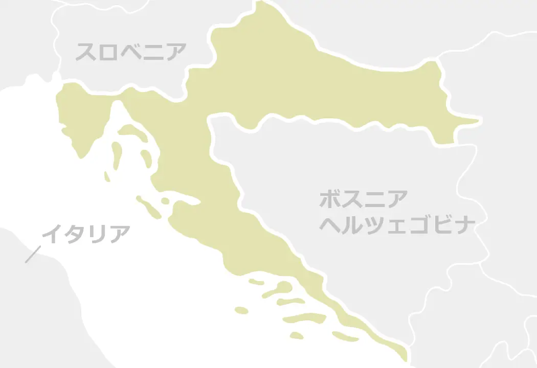 クロアチアのマップ