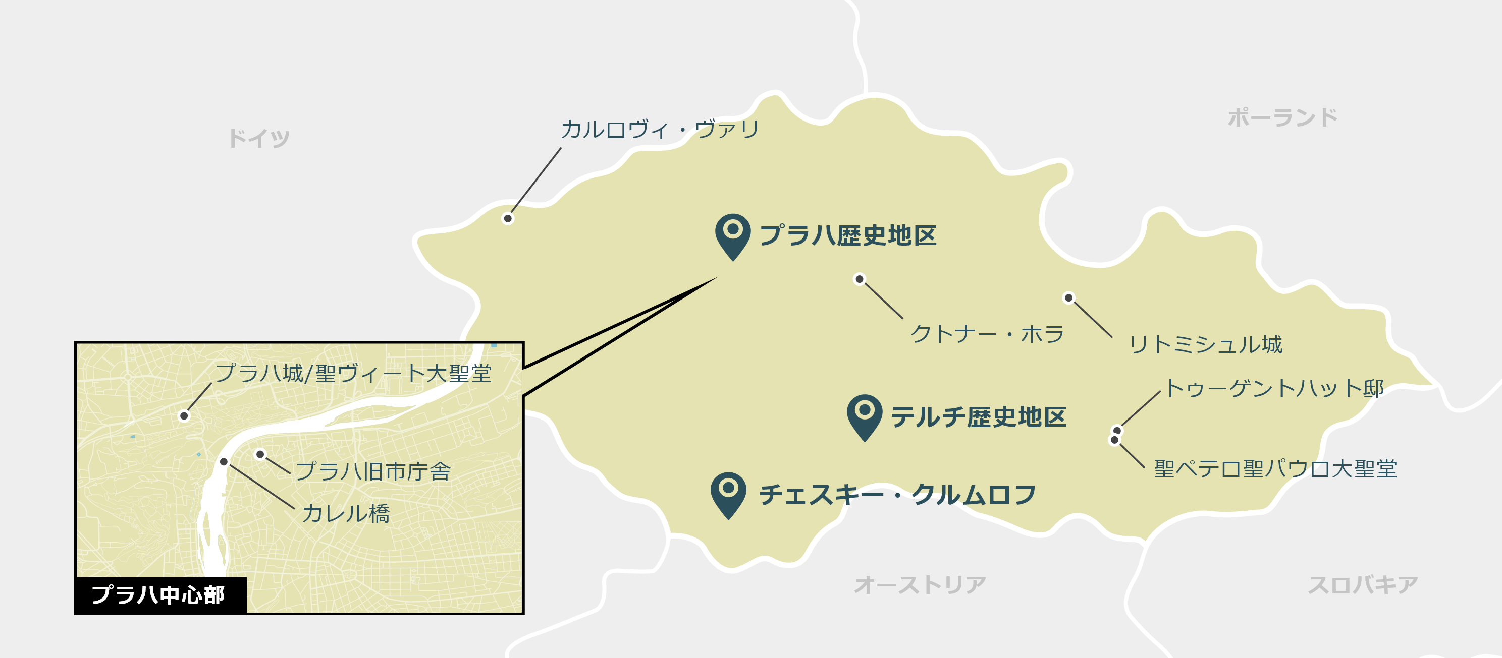 チェコのマップ