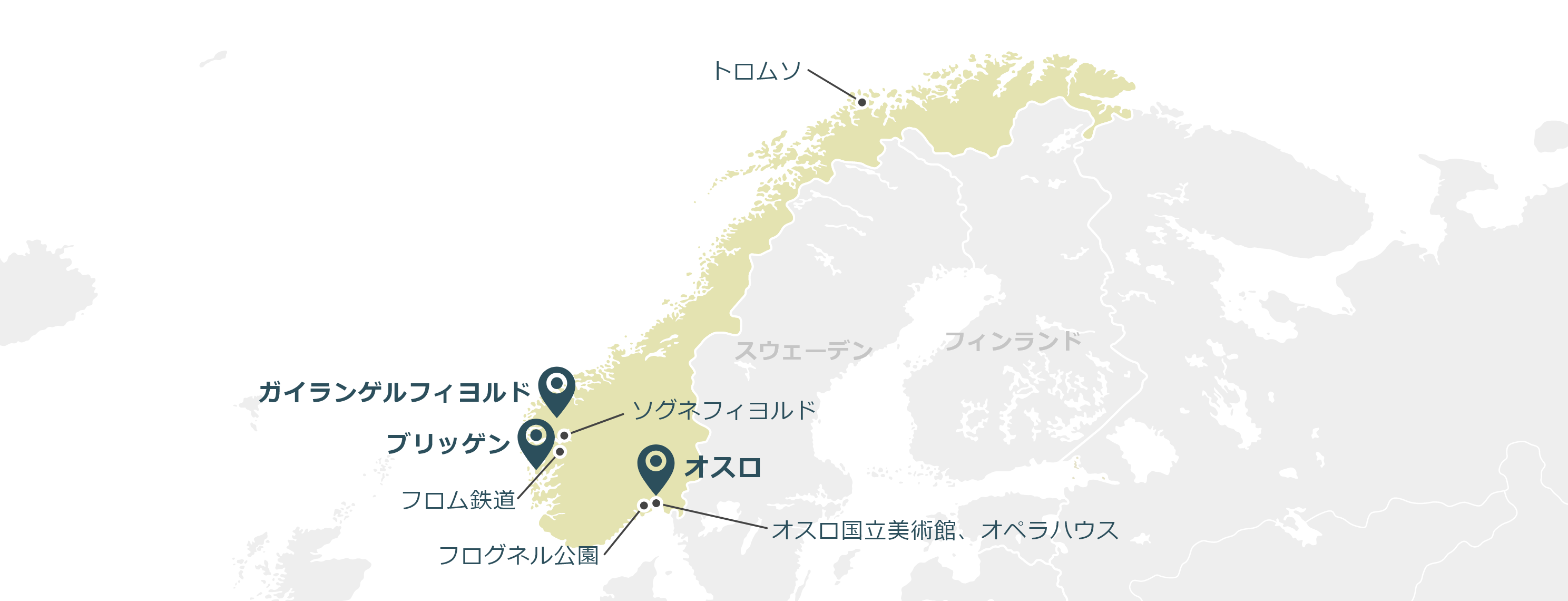 ノルウェーのマップ