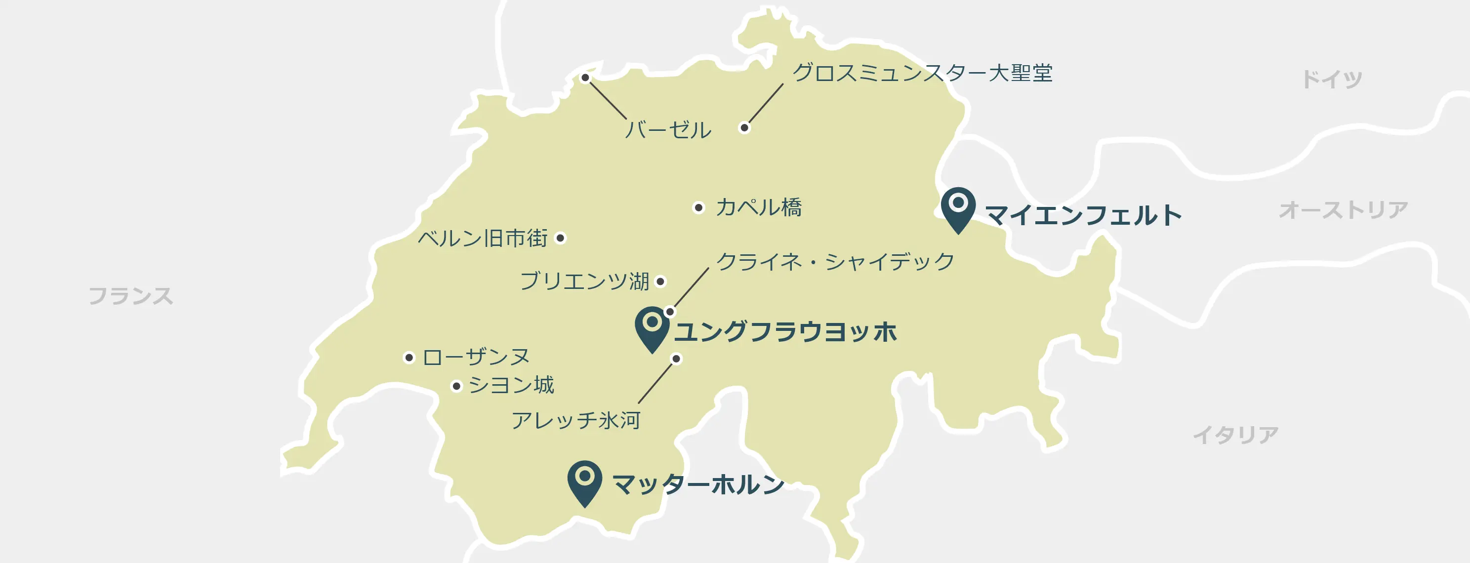 スイスのマップ