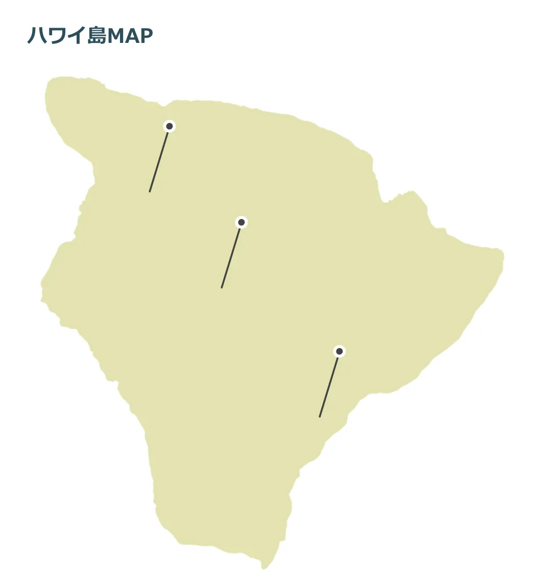 ハワイ島のマップ