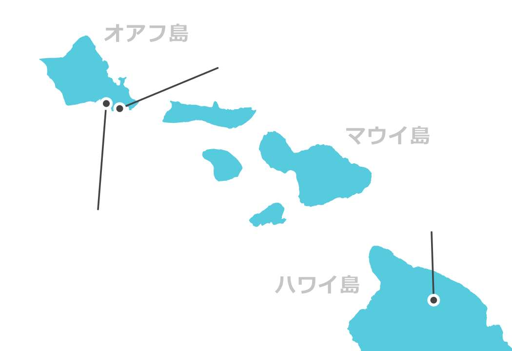 ハワイのマップ