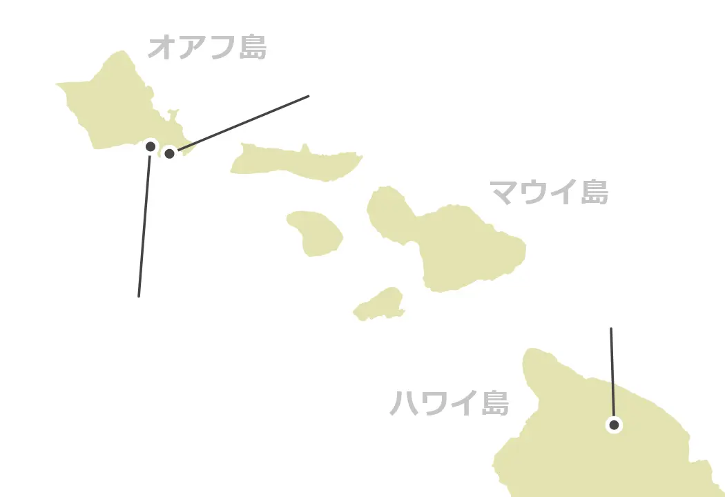 ハワイのマップ