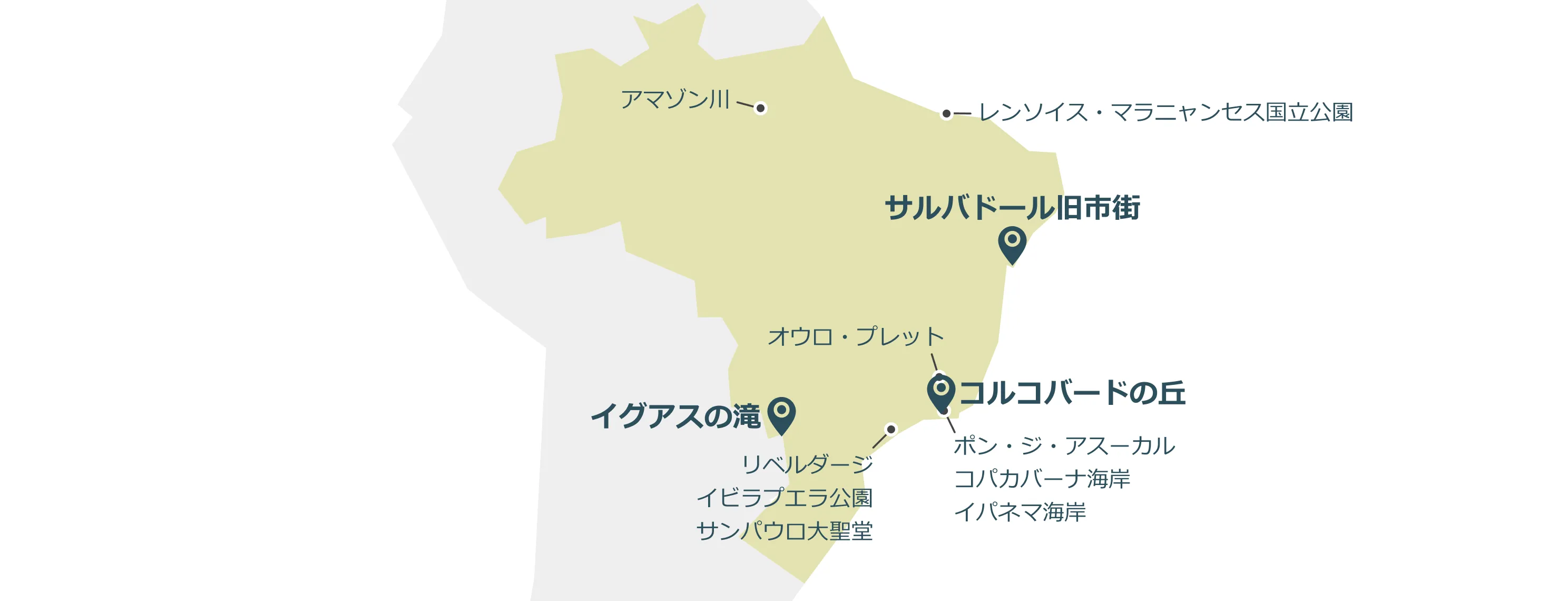 ブラジルのマップ