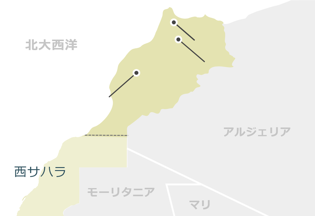 モロッコのマップ
