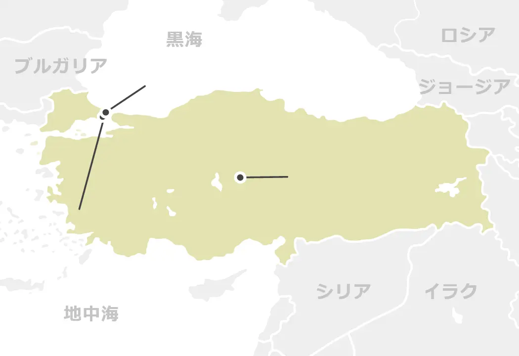 トルコのマップ