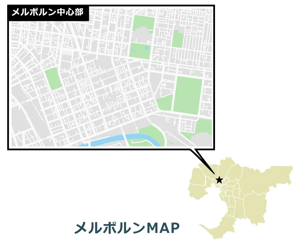 メルボルンのマップ