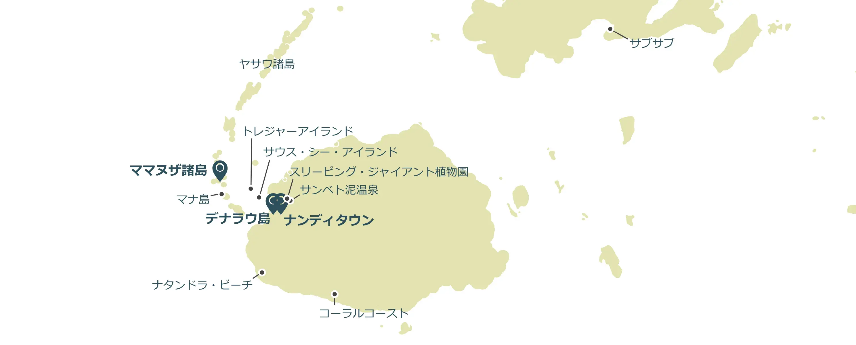 フィジーのマップ