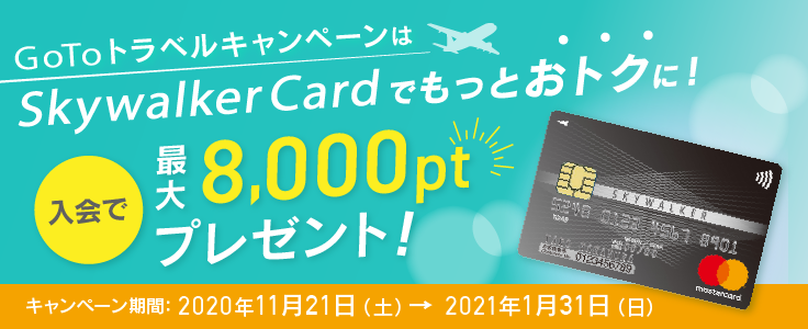 His 年会費初年度無料 Hisのクレジットカードskywalker Card