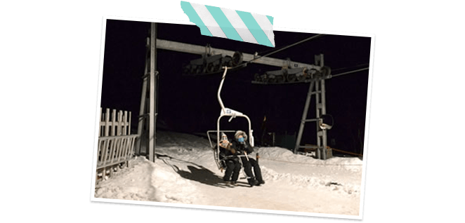 チェアーリフトで頂上へ(イメージ)