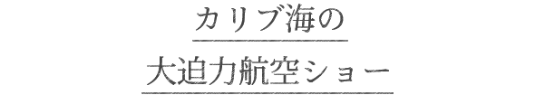 カリブ海の大迫力航空ショー